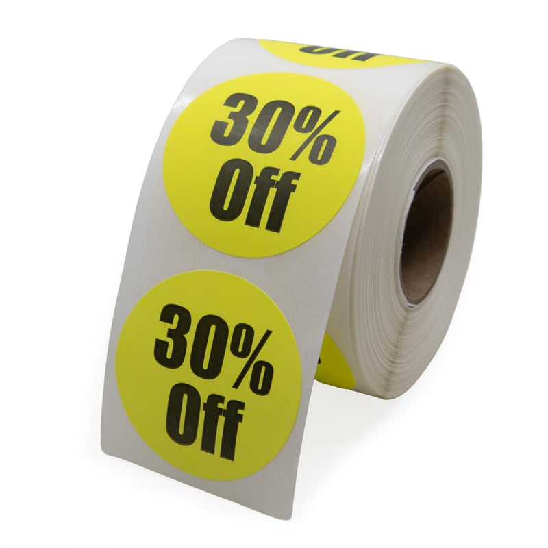 LabelValue.com | Sale Stickers - 1.5” Circles, [500 Labels/1 Roll], Yellow, Point of Sale Labels | Great for Product Promotion in Retail Stores
