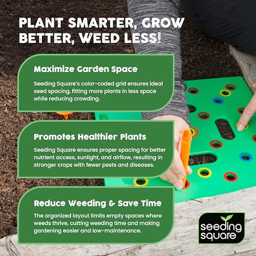 Seed Spacer Tool and Row Seeder Bundle for Raised Beds and Garden Planting.