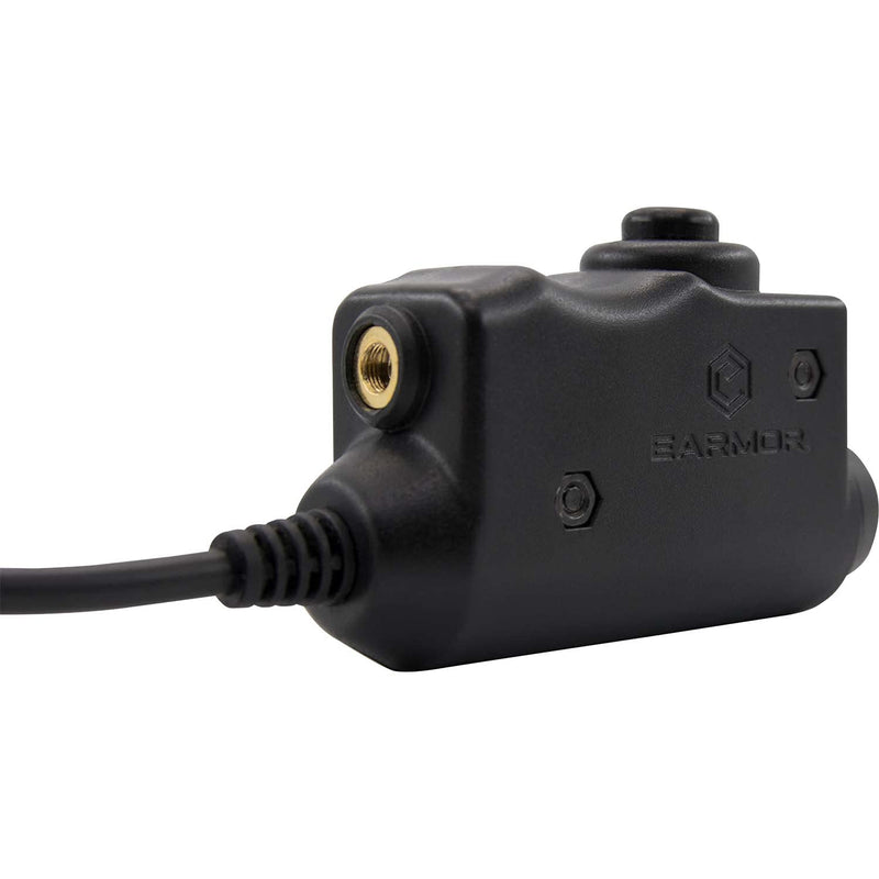 Tactical Kenwood, Baofeng Version PTT Military Standard 7.0 Plug for Radio Adapter Black M51