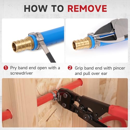 iCrimp PEX Pipe Clamp Crimping Tool Kit for Stainless Steel Clamps PEX Clamp Cinch Tool Kit (Boxed)