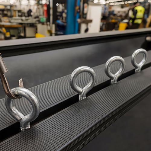 30 Set 1/4" x 4" Stainless Steel Long Threaded Eyebolts with Nuts and Washers Lifting Ring Bolts for Hanging or Securing Cables, Suspending Wood, Metal and Light Items(304 Stainless Steel)