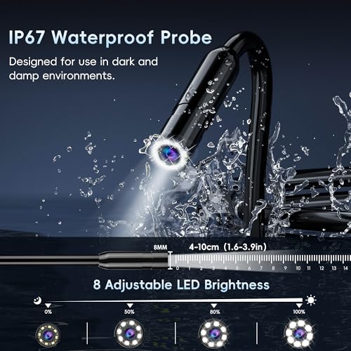 32.8FT Endoscope Camera with Light-1080P HD Borescope Inspection Camera 10M