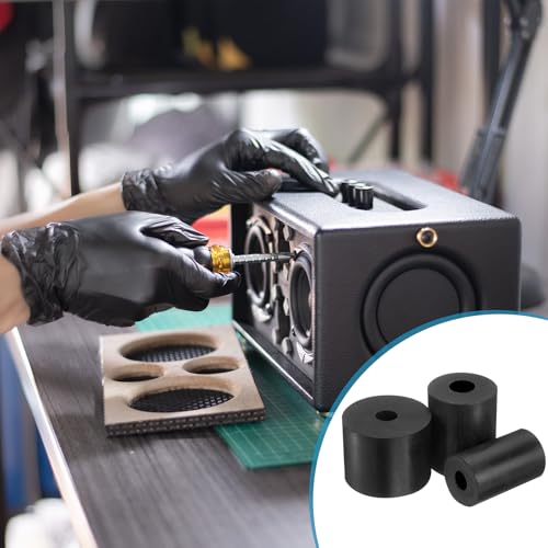 uxcell 6 Pcs Multi Purpose Rubber Spacer, 0.5" OD x 2" ID x 2" Thickness Anti-Vibration Isolation Rubber Bushings Grommets Spacers Washers for Home Cars Boat Accessories (Black) 0.47 x 2 x 2inch