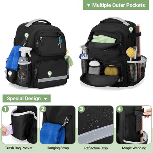 HODRANT Cleaning Backpack with Bottom Plate & Waterproof Bottom