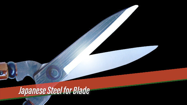 SUIZAN Hedge Shears 21.3" - Japanese Garden Clippers for Precise Trimming 5.9 Inch (150mm) Blade