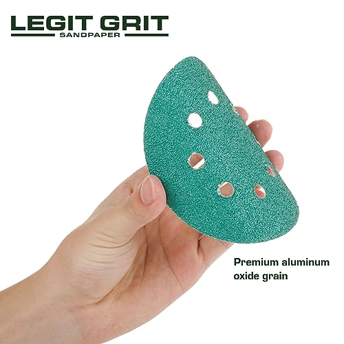 5 inch Sand Paper Disc, 8-Hole, 40 Grit, 100 Pack Coarse