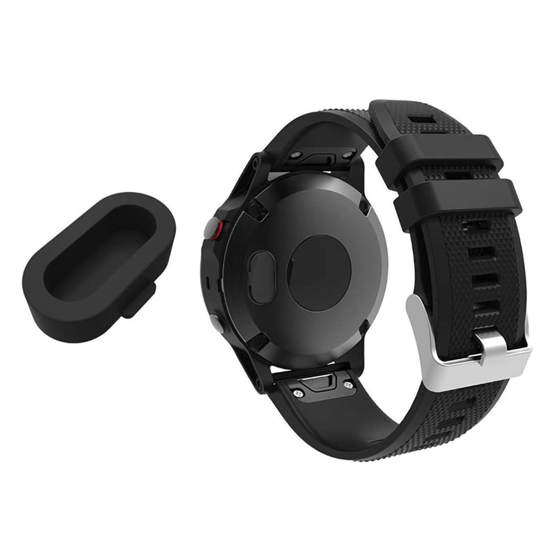 10 Pieces Charger Port Protector for Fenix 7/7S/7X 5/5S/5X Plus/6S 6 6X, Silicone Dust Plug Anti-dust Plugs Compatible for Garmin Venu 2/Vivoactive 3/4/Instinct 2/Forerunner 935/45S/245/945, Black