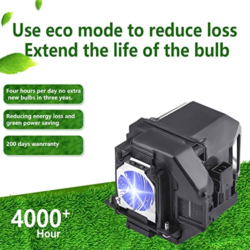 Suitable for ELPLP97 ELPLP96 Replacement Projector Lamp for EPSON V13H010L97 Powerlite Home Cinema U50 880 2250 2200 VS260 Pro EX9240 9230 EX3280 EX7280 5280 EB-U50 TW5700 FH52 W51 W50 X50 Bulb 230.0 Watts