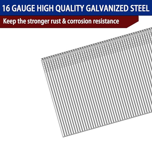 HW HAMWOO 16 Gauge Finish Nails,1",1-1/4",2",2-1/2",1200pcs 4 Sizes（1",1-1/4",2",2-1/2")