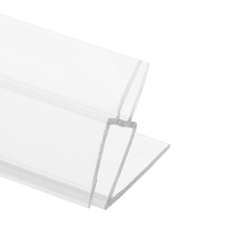 Prime-Line M 6256 Frameless Shower Door Bottom Seal for 1/4 in. Thick Glass Doors, Dual Flap and 45 Degree Drip Guard, 36 in., Clear Vinyl (Single Pack) 1/4 Inch