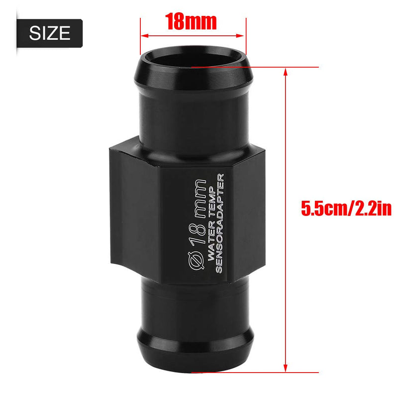 for Inline Water Temp Sensor Adapter Gorgeri Motorcycle Water Temp Temperature Joint Pipe Hose Sensor Gauge Adapter Water Temperature Sensor Adapter Meter Gauge Joint Pipe Radiator Adaptor(18mm) 18mm