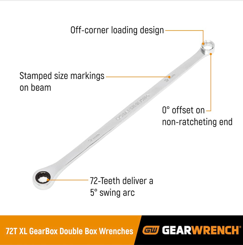GEARWRENCH GearBox™ 12 Pt. XL Double Box Ratcheting Wrench, 21mm - 85921
