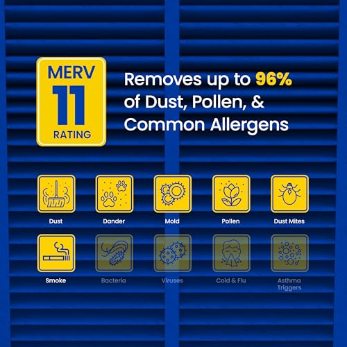 AprilAire 810 Replacement Filter for AprilAire Whole House Air Purifier 2025FG - MERV 11, Clean Air & Dust, 20x25x4 Air Filter (Pack of 1) Healthy Air 11