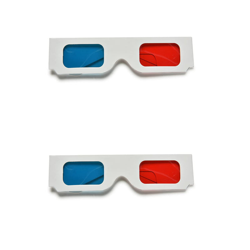 100 Pairs 3D Cardboard Glasses Universal Anaglyph 3D Glasses Cardboard Paper Red Blue Cyan or Movie (100 Pairs) 100 Pairs