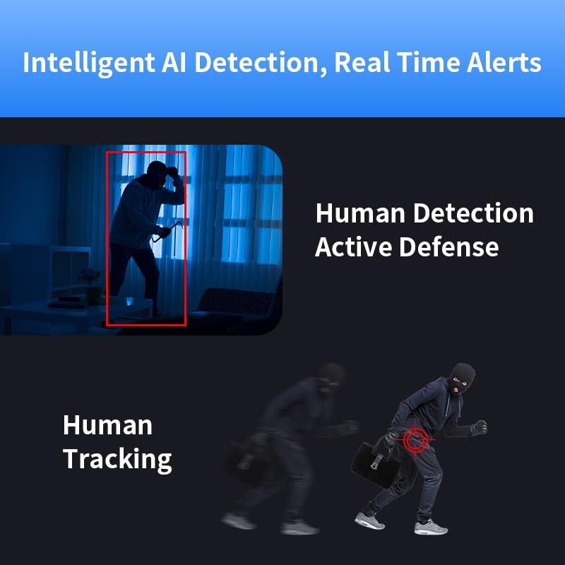 720P Dual-Lens WiFi Indoor Panoramic Camera/Dual-Lens Gun-Dome Linkage/AI Human Detection & Tracking/PTZ Pan/Two-Way Audio/Local TF Card Storage