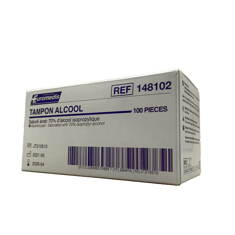 Alcohol Swabs 70° - Pack of 100 Euromedis