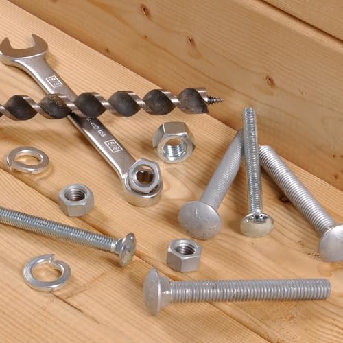 Hillman 240078 Carriage Bolt, 5/16 x 1-Inch, Steel, Zinc-Plated, Silver, 100-Pack