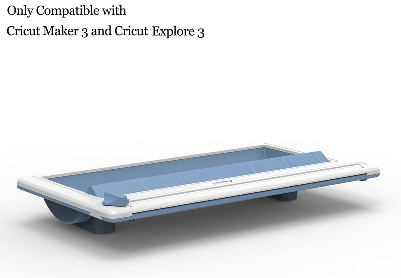 RANCOVY Vinyl Roll Holder with Trimmer for Cricut Maker 3 and Cricut Explore 3, Perfect for Clean Precise Cuts of Smart Vinyls and Heat Transfer Vinyl Iron On blue
