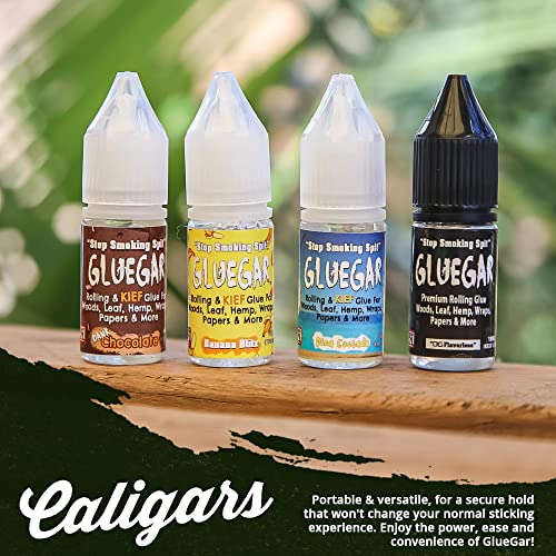 Caligars GlueGar Natural Rolling Glue for Woods, Papers, and Cigar Wraps - Flavored Adhesive Cigar Glue and Sealer, Easy to Use Plant Based Glue Sticks- 10 ML Squeeze Bottle (8 Pack Warped Watermelon)