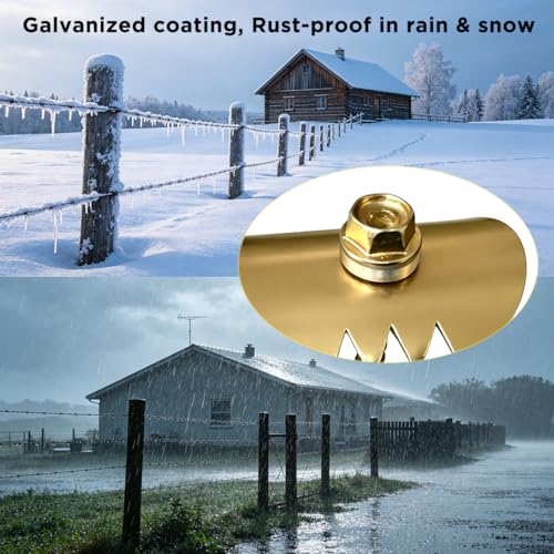 100 Set Wire Fence Fasteners for Wood, Rust-Proof | Reusable