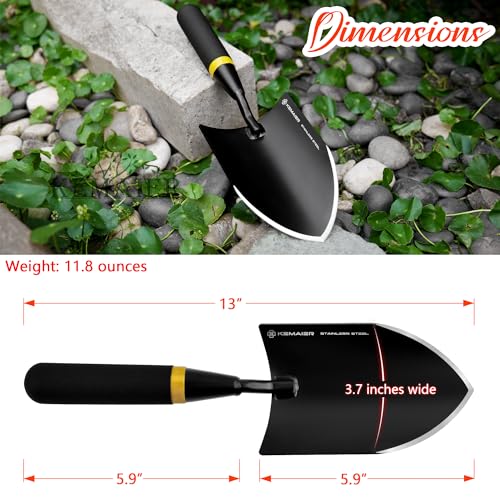 KEMAIER Heavy Duty Garden Trowel and Stainless Steel Hand Cultivator