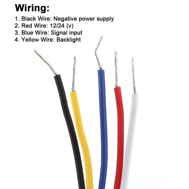 Qiilu Water Level Indicator, 52mm/2 Inch Water Level Indicator 9-30V DC Smart Alarm for Yacht Ship Marine Boat RV 0-190 Ohm European Sensor(White) White