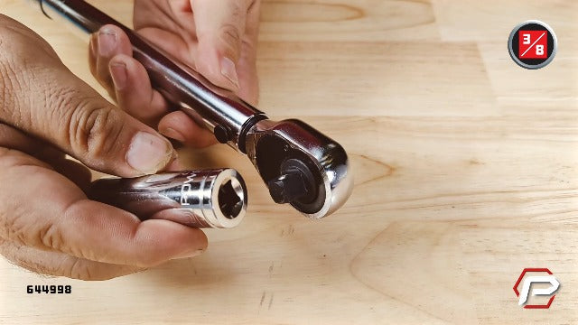 Powerbuilt 3/8-Inch Micrometer Torque Wrench, 5-80 Foot/Pounds and 0.7-11.2 Meter/Kilograms, Reversible Ratchet Clicks, Lockable - 644998 3/8 in.