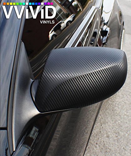 VViViD XPO Dry Deep Black 3D Carbon Fiber Vinyl Wrap Roll with Air Release Technology (1ft x 5ft) 1ft x 5ft