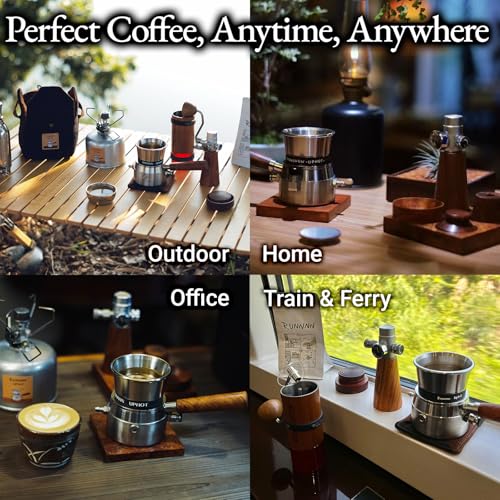 Carrying Case for UPHOT & UPTANK Portable Espresso Machines, Travel Coffee Bag with CO₂ Cartridge Storage & Heat-Resistant Mat (Dunkelblau, R-Bag) Dunkelblau