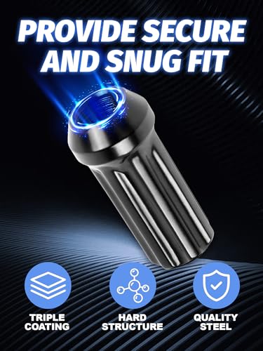 M14x1.5 Spline Lug Nuts 24 Pcs Closed end with 1 Socket Key 14x1.5 24 PCS, 2.01 in