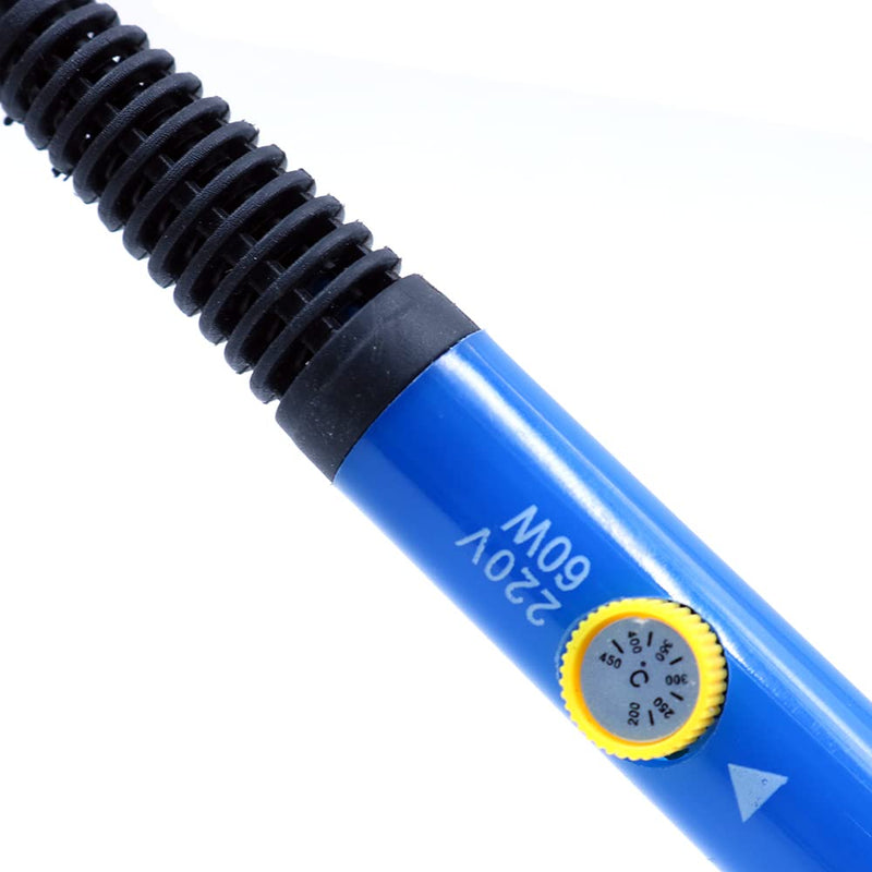 WANGCL Soldering Iron Kit with Temperature Adjustable Electric Soldering Iron Pen, 60W/220V Electronic Soldering Tool, Soldering Iron Stand, 5pcs Soldering Tips, Soldering Iron Stand, Lead Free Solder