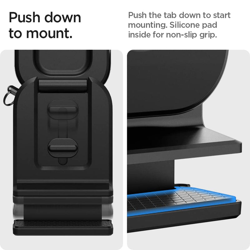 Spigen Airplane MagSafe Phone Mount Travel Essentials and in-Flight Airplane Phone Mount - for iPhones & Galaxy Phones with MagSafe Cases & Pixel Phones with Pixelsnap Black