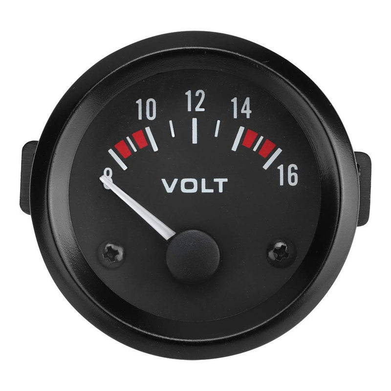 Voltage Meter Gauge, 12V Voltage Gauge, Car Voltage Tester, Car Universal Voltmeter 52mm/2in Voltage Meter Gauge 8-16V BX100007 Fits for Most Car