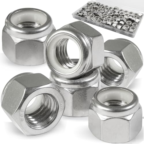 70 Pack 5/16"-18 Inch Lock Nuts & Vifmy 70 Pack 5/16"-18 Inch Lock Nuts