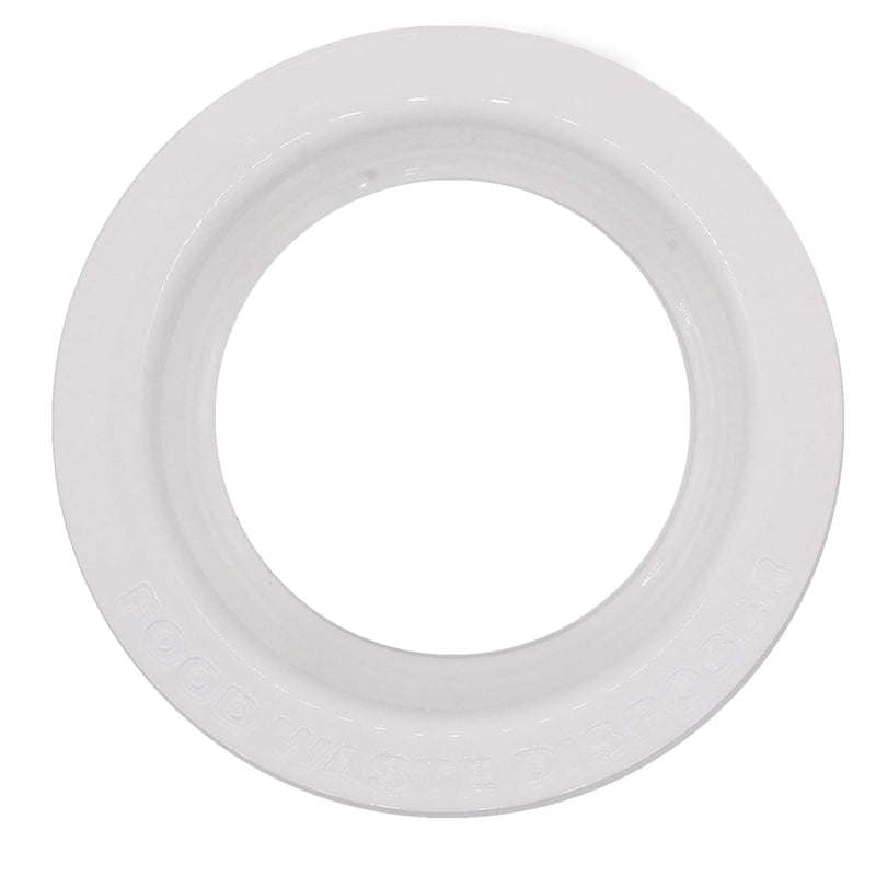 Westbrass D2082-50 3-1/2" Extra-Deep Collar Kitchen Sink Waste Disposal Flange & Stopper, Powder Coat White 1-Pack