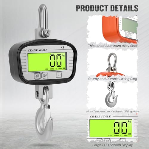Digital Kitchen Scales with Backlit Display and High Capacity Household and Kitchen Capacity 1000 kg Digital Scales for Professional and Industrial Use