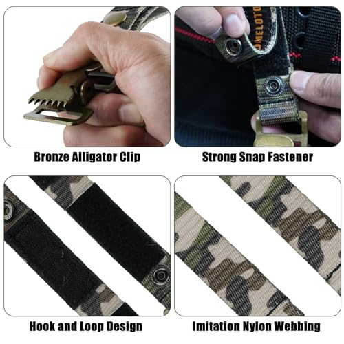 MELOTOUGH Pocket Tool Pouch Tool Belt Pouches with Belt Clip Utility Mini Tool Organizer Pouch,Glove Clip Tactical Glove Clips Work Glove Holders Strap with Alligator Clip for Tool Belt,Tool Bag