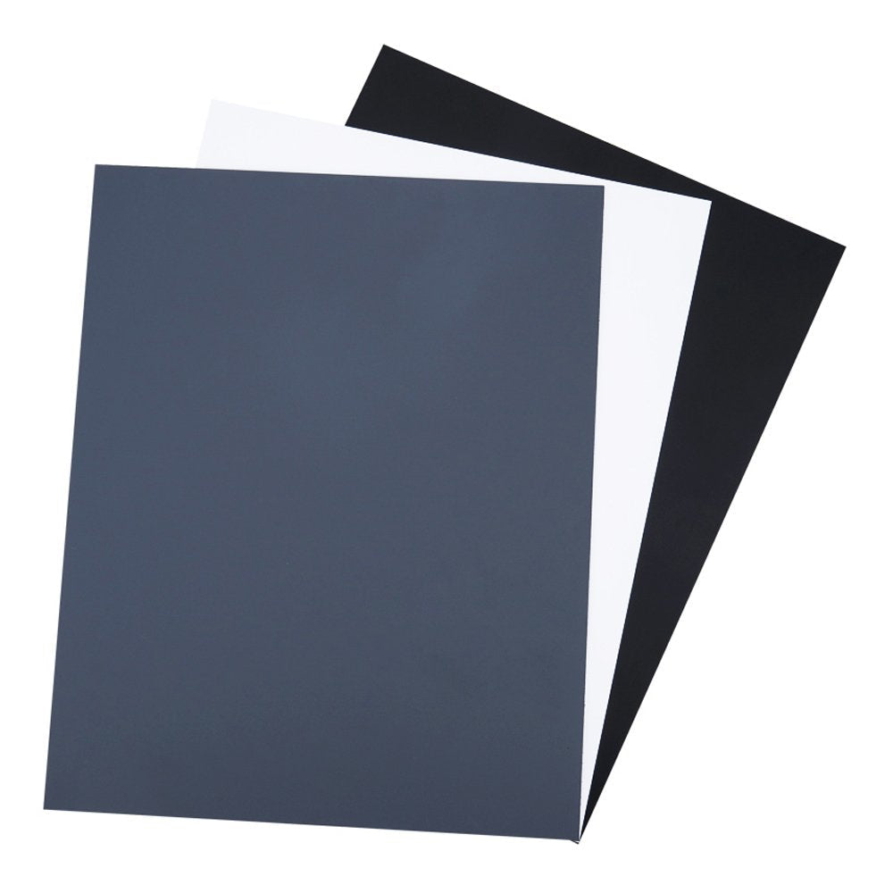 18% Neutral Grey Card JJC White Balance Card for DSLR Camera Video Film 10x8 PVC Exposure Photography Card Custom Calibration Camera Checker Card with Grey,White,Black Cards & a Storage Bag 10x8"