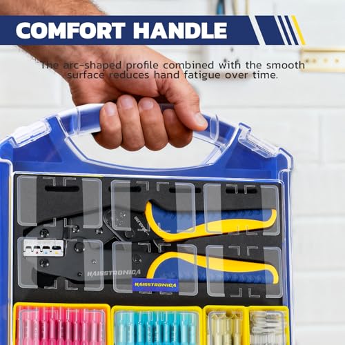 haisstronica 340PCS Heat Shrink Butt Connectors Set, 9" Wire Crimper 340 PCS