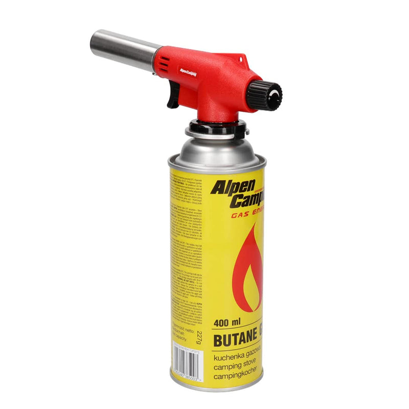 Bunsen burner blowtorch Vulcano gas burner gas lighter blowtorch with piezo ignition for gas cartridges (soldering burner without cartridges) soldering burner without cartridges