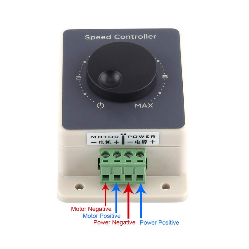 12V Motor Controller Motor Speed Controller PWM Pulse Width Modulator DC10-60V 20A Waterproof Shell