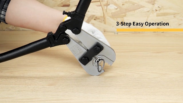 Wire Rope Crimping Tool 1/8'', Steel Crimper & 50pcs Alum. Sleeves 1pcs Crimper+50pcs Sleeves