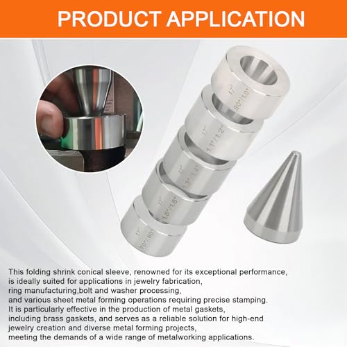17 Degree Five Piece Set Folding & Reduction Die Stainless Steel Stabilizer Folding Cone Die Set Coin Making Tool