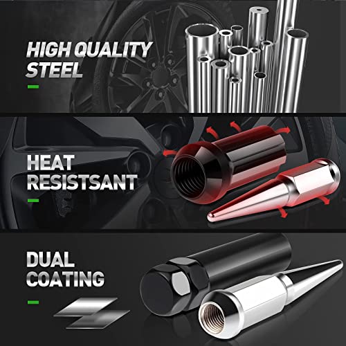 SCITOO M12x1.25 Lug Nuts 1.5 inch Length for INFINITI,for Nissan Lug Bolts M12x1.25 - Nissan NP300 20