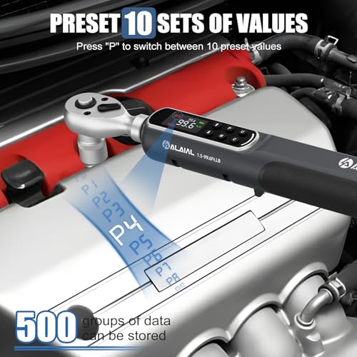 Digital Torque Wrench 3/8 Drive, 1.5-99.6 ft-lb ±2% Accuracy 1.5-99.6Ft.Lb/2-135Nm-3/8"