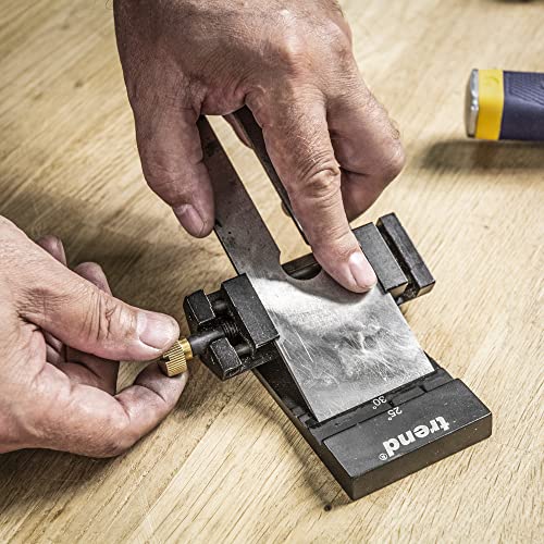 Trend DWS/HG Diamond Honing Guide Set | Includes diamond puller gauge for constant grinding angles on chamfer chisels and plane irons, DWS/HG/SET