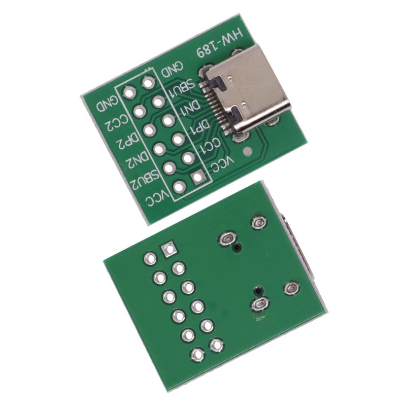 DollaTek 10pcs USB Type-C to DIP PCB Connector Bulletin Board Test Board Solder Socket Dip Pin Header Adapter Module
