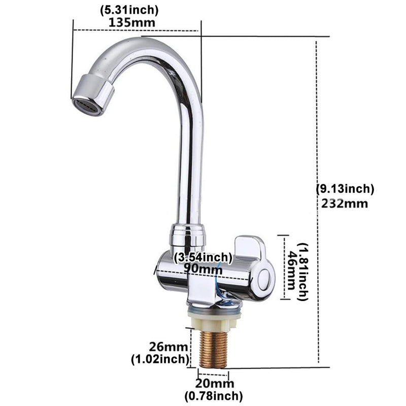 3dsll0 Folding Faucet Yacht 360 Degree tation Basin Sth Caravan Boat Durable Marine Camping Single Handle Accessories Practical Copper Cold Water