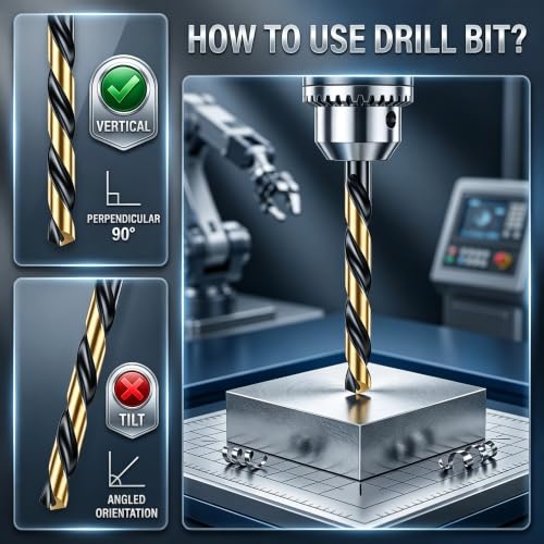 29Pcs Cobalt Drill Bit Set, 135 Degree Tip High Speed Steel with Black and Gold Finish, Stainless Steel, Plastic and Wood with Indexed Round Case 1/16"-1/2" 4341-29Pcs