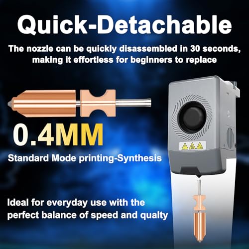 2pcs Upgraded 0.6mm Hotend Nozzles Kit for AD5X Quick-Detachable Nozzle Extruder Quick Release Nozzle Heater Block Throat Tube